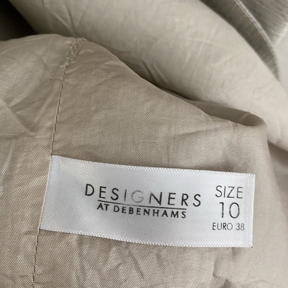 Betty Jackson Black Label Gray Sheath Pleated Wrap Skirt Dress 10 - Picture 6 of 11